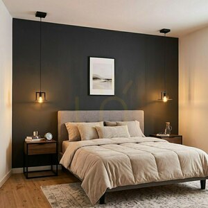 Czarna Lampa Wisząca Bergen 1x E27 small 1