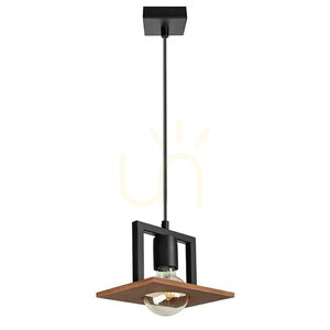 Czarna Lampa Wisząca Bergen 1x E27 small 11