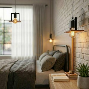 Czarna Lampa Wisząca Bergen 1x E27 small 3