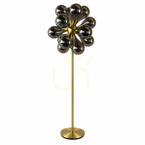 Sprawdź Lampa podłogowa BAZAR BIZAR dymny brąz szkło metal 166 cm