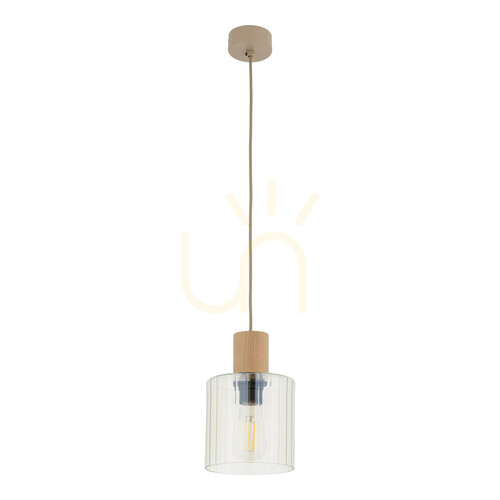 Sprawdź Sierra Wood Lampa Wisząca 1 Xe27