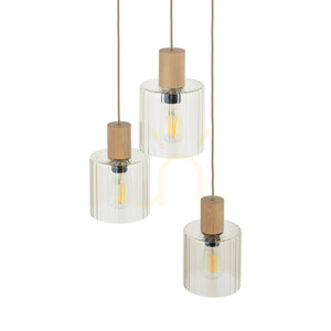 Sierra Wood Lampa Wisząca 3 Xe27 small 5