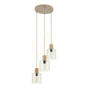 Sierra Wood Lampa Wisząca 3 Xe27 small 7