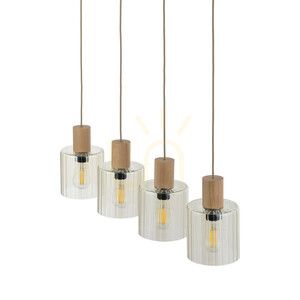 Sierra Wood Lampa Wisząca 4 Xe27 small 5