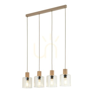 Sierra Wood Lampa Wisząca 4 Xe27 small 7