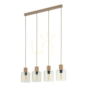 Sierra Wood Lampa Wisząca 4 Xe27 small 0