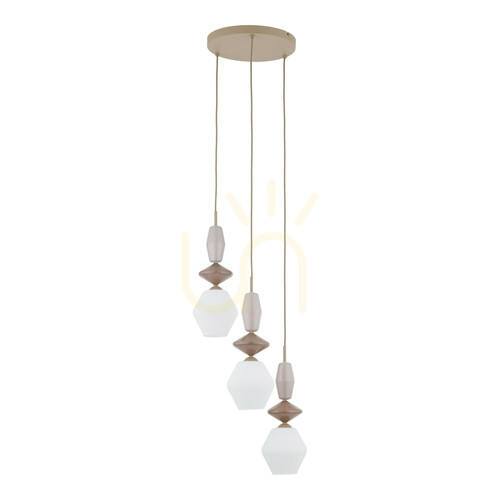Sprawdź Zen Sabia Fuso White Lampa Wisząca 3 Xe14 Koło