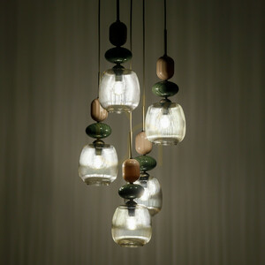 Zen New Brown Botti Cognac Lampa Wisząca 5 Xe14 Koło small 1