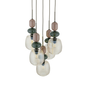 Zen New Brown Botti Cognac Lampa Wisząca 5 Xe14 Koło small 3