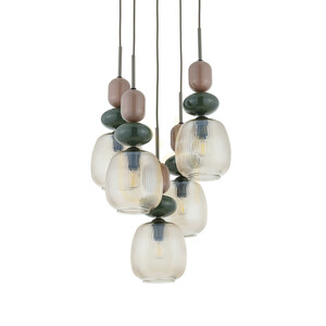 Zen New Brown Botti Cognac Lampa Wisząca 5 Xe14 Koło small 5
