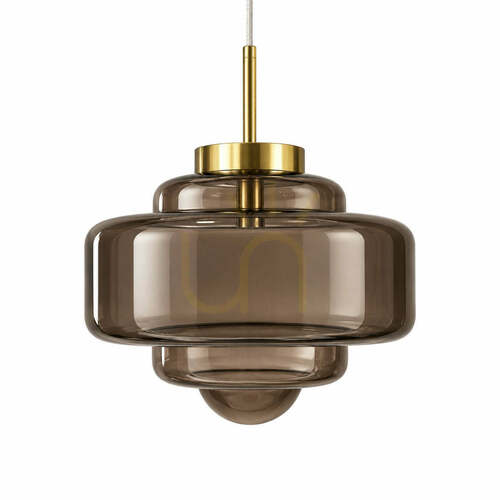 Sprawdź Lampa wisząca BAZAR BIZAR dymny brąz szkło metal 35 cm