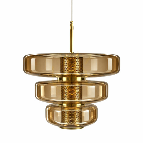 Sprawdź Lampa wisząca BAZAR BIZAR bursztynowa szklana 45 cm