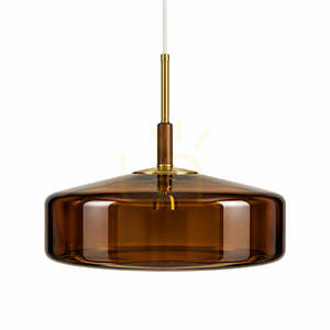 Lampa wisząca BAZAR BIZAR brązowa szklano-metalowa 40 cm small 0