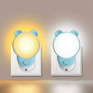 Niebieska Lampka Nocna Bear Wtykowa 1,2 W 2 Cct Niebieski 1 Niebieska Lampka Nocna Bear Wtykowa 1,2 W 2 Cct Niebieski small 1