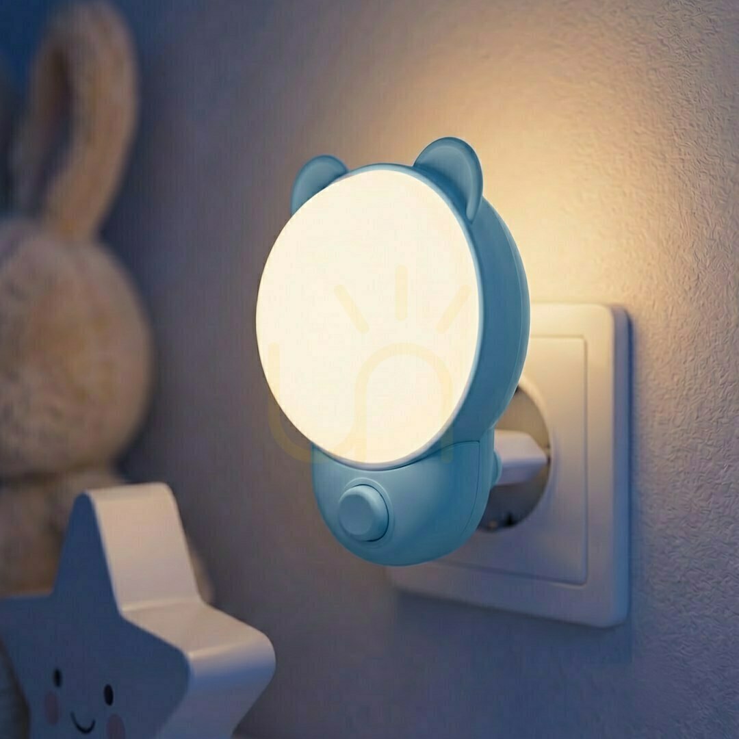 Wyświetl Niebieska Lampka Nocna Bear Wtykowa 1,2 W 2 Cct Niebieski Niebieska Lampka Nocna Bear Wtykowa 1,2 W 2 Cct Niebieski