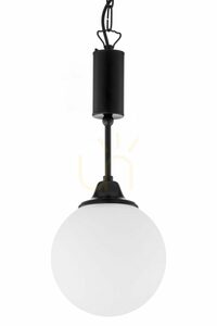 Lampa wisząca Jupiter NOLA 2171 czarna z białą kulą E27 small 2