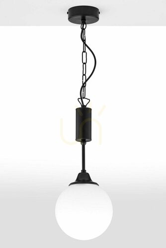 Sprawdź Lampa wisząca Jupiter NOLA 2171 czarna z białą kulą E27