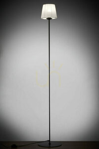 Lampa podłogowa Jupiter MILO 2178 czarna z białym abażurem E27 small 2