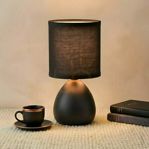 Czarna Lampka Nocna Sabrina 1x E14 Czarny small 1