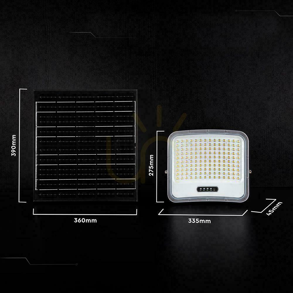 Pokaż Naświetlacz LED solarny V-TAC 25W pilot auto timer IP65 czarny CCT VT-305W 3000K-4500K-6500K 2000lm Naświetlacz LED solarny V-TAC 25W pilot auto timer IP65 czarny CCT VT-305W 3000K-4500K-6500K 2000lm