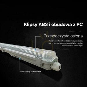 Oprawa hermetyczna korpus V-TAC LED do świetlówek 2x150cm IP65 PC+ABS VT-121002 3 Oprawa hermetyczna korpus V-TAC LED do świetlówek 2x150cm IP65 PC+ABS VT-121002 small 3