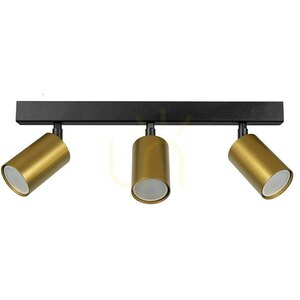 Lampa sufitowa Hudson 3xGU10 czarno-złota small 5