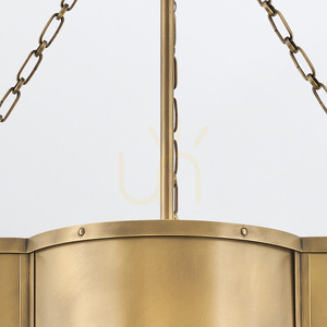Lampa wisząca Chance Quintiesse 3 x E27, klasyczny mosiądz, szkło opalowe small 2