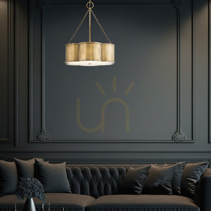 Lampa wisząca Chance Quintiesse 3 x E27, klasyczny mosiądz, szkło opalowe small 6