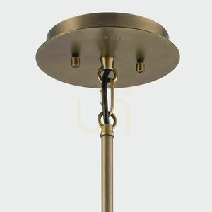 Lampa wisząca Linara Quintiesse 3 x E27, czarny klosz lamelowy, naturalny mosiądz small 2
