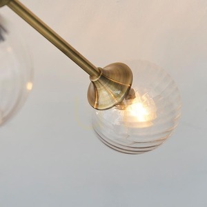 Plafon Endon Allegra Antyczny Mosiądz 6×E14 Szkło Ø64 cm small 1