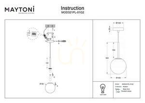 Lampa wisząca BASIC FORM MOD321PL-01G2 Maytoni small 5