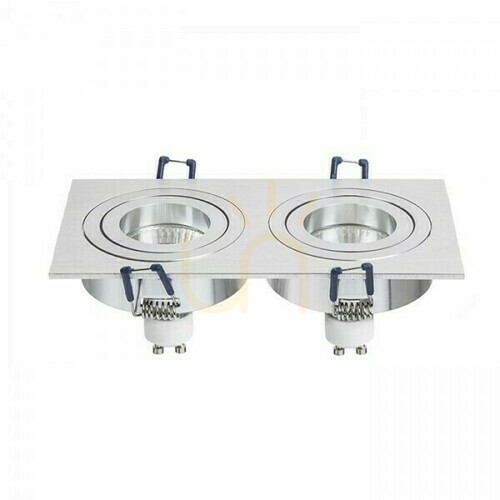 Sprawdź Oprawa wpuszczana PASADENA GU10 SQ II 2xGU10 aluminium szczotkowane 230 V