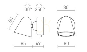 Kinkiet Rendl Stig czarny LED 5,6 W 3000 K R13941 small 5