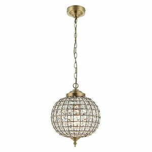 Lampa wisząca Endon Tanaro mosiężna transparentna E27 30 cm EH-TANARO-AB small 0