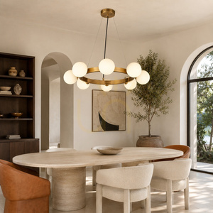 Lampa wisząca CHIC biało złota 105 cm - nowoczesna lampa do salonu small 1