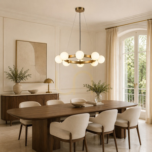 Lampa wisząca CHIC biało złota 105 cm - nowoczesna lampa do salonu small 2