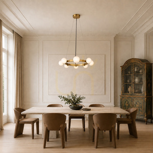 Lampa wisząca CHIC biało złota 105 cm - nowoczesna lampa do salonu small 4