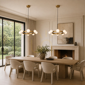 Lampa wisząca CHIC biało złota 105 cm - nowoczesna lampa do salonu small 5
