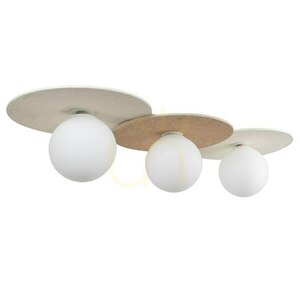 Biała Lampa Sufitowa Carter 3x E14 Biały + Natural small 5