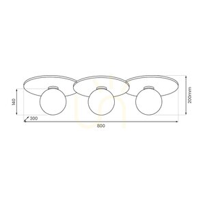 Biała Lampa Sufitowa Carter 3x E14 Biały + Natural small 9