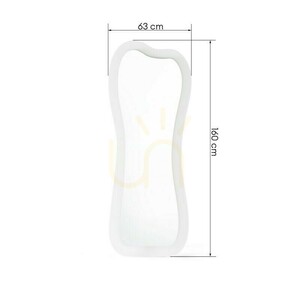 Lustro stojące CELLO z oświetleniem LED, 63 x 160 cm, o nieregularnym kształcie, białe Nova Nook 7 Lustro stojące CELLO z oświetleniem LED, 63 x 160 cm, o nieregularnym kształcie, białe Nova Nook small 7