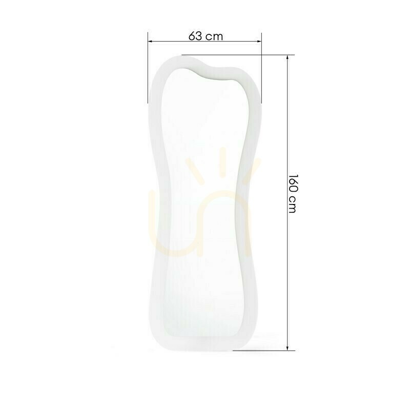 Obejrzyj Lustro stojące CELLO z oświetleniem LED, 63 x 160 cm, o nieregularnym kształcie, białe Nova Nook Lustro stojące CELLO z oświetleniem LED, 63 x 160 cm, o nieregularnym kształcie, białe Nova Nook