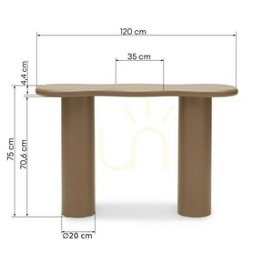 Konsola/biurko CHIC, 120 cm, jasnobrązowe/mokka Nova Nook small 4