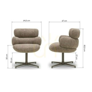 Fotel MOKE, brązowy z kremowymi/jasnobrązowymi nogami Nova Nook 6 Fotel MOKE, brązowy z kremowymi/jasnobrązowymi nogami Nova Nook small 6