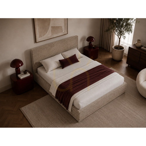 Sprawdź Łóżko tapicerowane SEMPLICE z schowkiem – 180x200 – GAVA 11 SZARY BEŻOWY Nova Nook