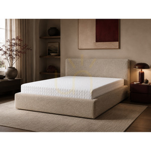 Łóżko tapicerowane SEMPLICE z schowkiem – 180x200 – GAVA 03 BEŻ Nova Nook small 1