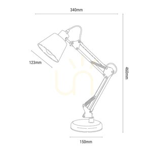 Czarna Lampka Biurkowa Primus Czarny 1x E27 small 4
