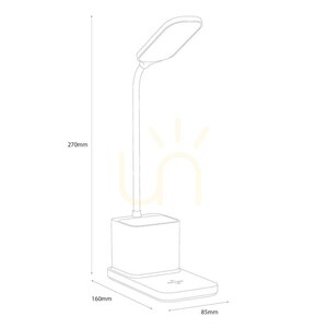 Biała Lampka Biurkowa Vade 2 W Led small 8