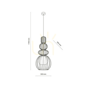Kago Black Lampa Wisząca 1 Xe27 small 9