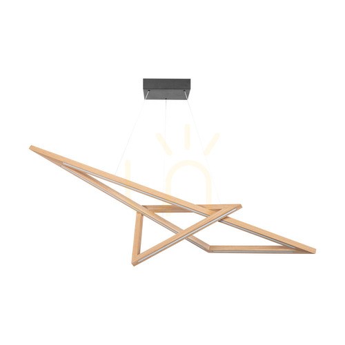 Sprawdź Lampa Wisząca Vinci Dąb olejowany/Czarny 2xLED 49 W Up&Down 155 cm